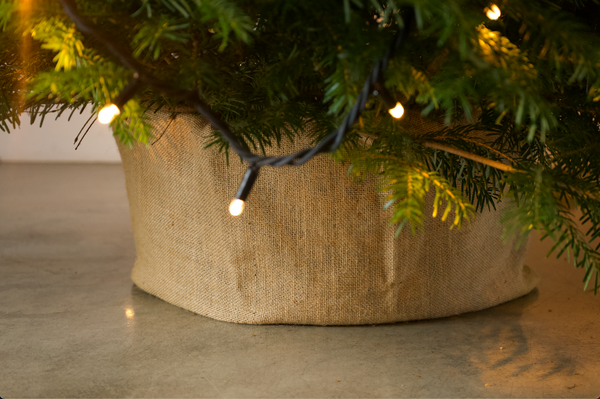 Juletræsfod - Balje beklædt i stof