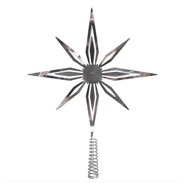 Juletræs Topstjerne Sølv