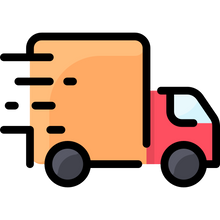 Delivery truck driving illustration