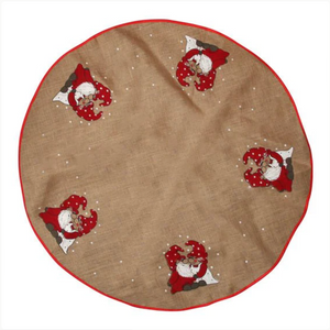 Juletræstæppe med nissetema